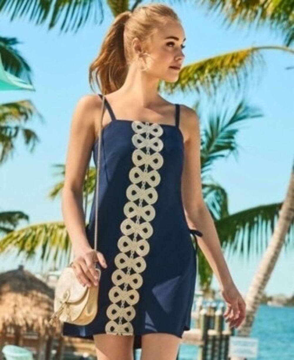 Lilly Pulitzer Sahar Romper True Navy Size 14